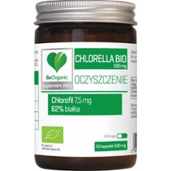 BeOrganic Chlorella Bio 500mg Wsparcie Oczyszczenia Organizmu 50 Kapsułek