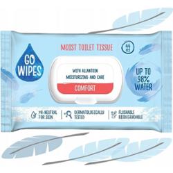 GoWipes Nawilżany Papier Toaletowy Comfort 98% Wody z Alantoiną 44 Sztuk