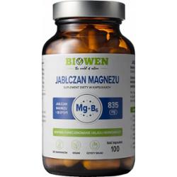 Biowen Jabłczan Magnezu + Witamina B6 835mg Suplement Diety 100 Kapsułek