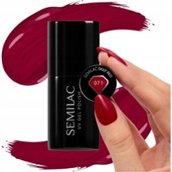 Semilac Lakier Hybrydowy Do Paznokci Deep Red 071 Głęboka Czerwień 7ml