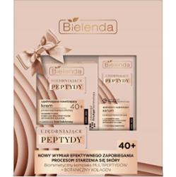 Bielenda Zestaw Prezentowy Ujędrniające Peptydy Krem 40+ Serum Wygładzające