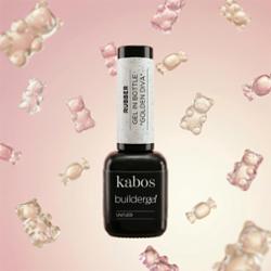 Żel budujący Kabos Builder Rubber Gel in Bottle UV/LED Golden Diva z brokatem 12 g
