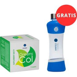 GreensCol - energia i odporność + Butelka ze szkła borokrzemowego GRATIS
