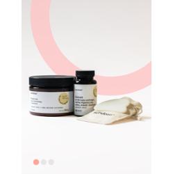 Zestaw Prezentowy Różowy z Kolagenem i Kamieniem Gua Sha