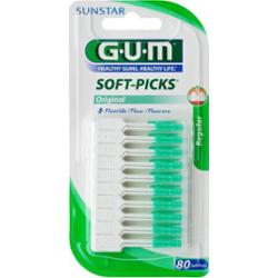 Oryginał Sunstar Gum Soft-Picks z normalnym fluorem 80 jednostek