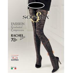 Solidea Rajstopy uciskowe Rachel 70 Den Lace 10 15mmHg 3ML czarne