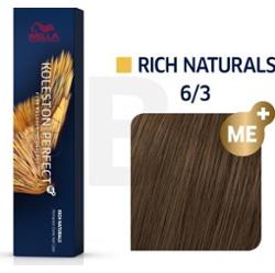 Wella Professionals Koleston Perfect Me+ Rich Naturals profesjonalna permanentna farba do włosów 6/3 60 ml