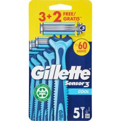 Gillette Sensor3 Maszynka do golenia jednorazowa Cool Zestaw 5 sztuk 1 unità