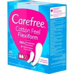 Waciki kosmetyczne Carefree Flexiform bezzapachowy, opakowanie 56 szt.