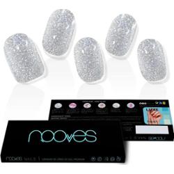 Nooves Olśniewające arkusze żelu do paznokci Diva Premium Glam Glitter, szare, 20 szt