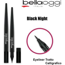Jak eyeliner gejszy, kaligraficzny, czarny noc