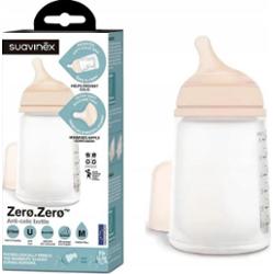 Suavinex Zero Zero Butelka antykolkowa o średniej pojemności M od urodzenia