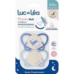 Światło Lea Fizjologiczne smoczki silikonowe bez pierścieni nocnych od 0 do 6 miesięcy x2