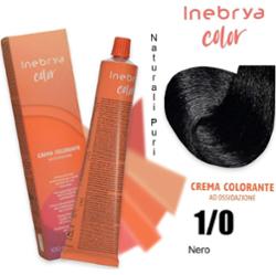 Inebrya Color - farba krem koloryzujący do włosów, 100ml 1/0 | Czarny