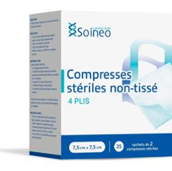 Soineo Sterylne tabletki włókninowe 7,5x7,5cm x25 saszetek po 2 tabletki