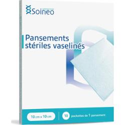 Soineo Sterylne plastry wazelinowe 10x10cm x10