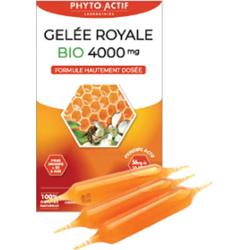 Phyto-Aktywne organiczne mleczko pszczele 4000 mg miareczkowane w 10-hda 20 fiolkach