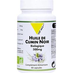 Vit'All+ Organiczny olej z czarnuszki 500 mg 60 kapsułek