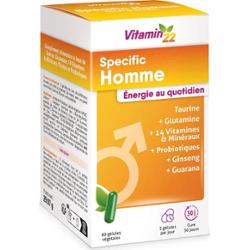 Witamina22 Specyficzna dla mężczyzn dzienna energia 60 kapsułek roślinnych