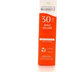 Laboratoires De Biarritz Spray do opalania SPF30 Bio 100ml