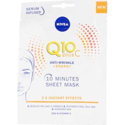 Energetyzująca maseczka przeciwzmarszczkowa z witaminą C Nivea Q10+