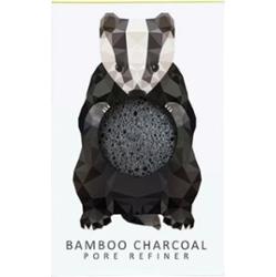 The konjac sponge company Konjac Miniaturowy oczyszczacz porów Woodland Badger z węglem bambusowym