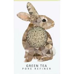 The konjac sponge company Konjac Mini Pore Refiner Woodland Rabbit z zieloną herbatą