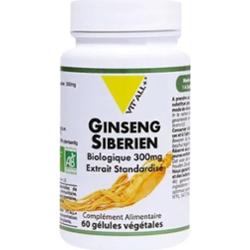 Vit'All+ Ekstrakt z żeń-szenia syberyjskiego standaryzowany bio 300 mg 60 kapsułek