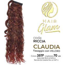 CLAUDIA KRĘCONE WŁOSY GLAM OGON Z WŁÓKNEM NA RZEP REVOLUTION 35TP 70cm