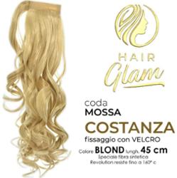WŁOSY GLAM OGON COSTANZA MOSSA Z WŁÓKNEM NA RZEP REVOLUTION Długość BLOND 45CM