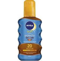 NIVEA SUN Protect & Bronze suchy olejek do opalania SPF 20 200 ml