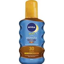 Nivea Ochronny i brązujący olejek do opalania SPF 30 butelka 200 ml