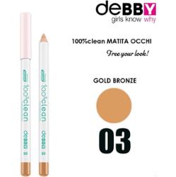 Debby 100% kredka do oczu clean 3 złote brązowe