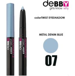 Debby cienie do powiek w sztyfcie color twist '07 metal denim niebieski