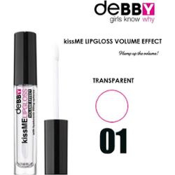 Debby błyszczyk do ust kissme objętość 01 transparentny