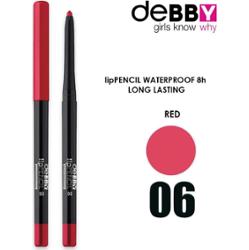 Debby wodoodporna kredka do ust 6 czerwona
