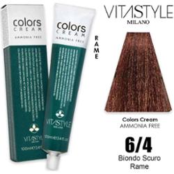 Vitastyle Kremowa farba do włosów bez amoniaku 100 ml 6.4