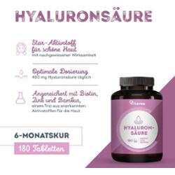 Vitavea Health Essentials Kwas hialuronowy 400 mg Nawilżenie skóry 60 tabletek