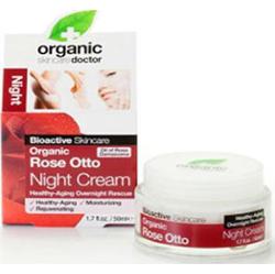 Dr Organic Krem na noc Rose Otto 50ml