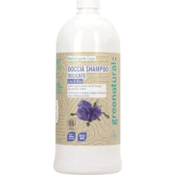 Greenatural Delikatny szampon pod prysznic Len i ryż 1000 ml