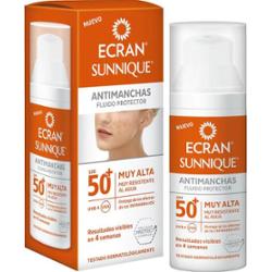 Ecran Sunnique Przeciw plamom płyn przeciwsłoneczny Spf50+ 50 ml