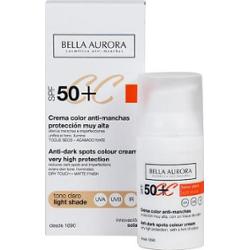 Bella Aurora CC Krem przeciw niedoskonałościom Spf50 Jasny ton 30 ml