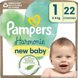 Pampers Warstwy Harmonie Rozmiar 1 od 2 do 5 kg x 22