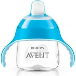 Avent Niebieski kubek z miękkim ustnikiem 200 ml + 6 miesięcy