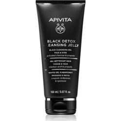 Apivita Cleansing Black Detox Cleansing Gel oczyszczający żel z węglem do twarzy i okolic oczu 150 ml