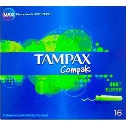 Tampax Compak Super 16 Tampony Podkładki Wewnętrzne