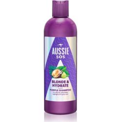 Aussie SOS Blonde & Hydrate fioletowy szampon tonujący do włosów blond 300 ml