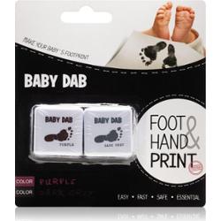 Baby Dab Odcisk stopy i dłoni Fioletowy i szary Kolor odcisku stopy dziecka 2 szt.