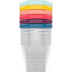Babymoov Miseczki Wielokolorowa miska z zakrętką 6x250 ml