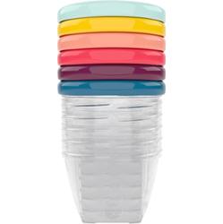 Babymoov Miseczki Wielokolorowa miska z zakrętką Kolor 6x180 ml